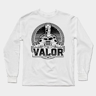 Gladiator Valor Two - Black Design Long Sleeve T-Shirt